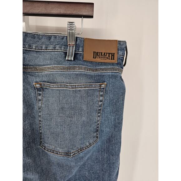 Duluth Trading Co Mens Sz 42x34 Flex Ballroom Blue Jeans Straight Leg - Picture 3 of 5